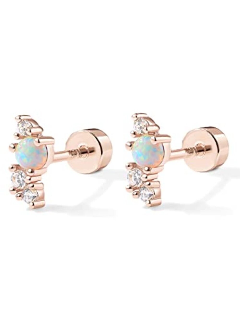 New - 14K Gold Plated Sterling Silver Posts Dainty Mini Multi-Shape Flat Back‎